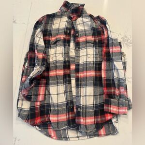 Plaid Button-Up Shirt